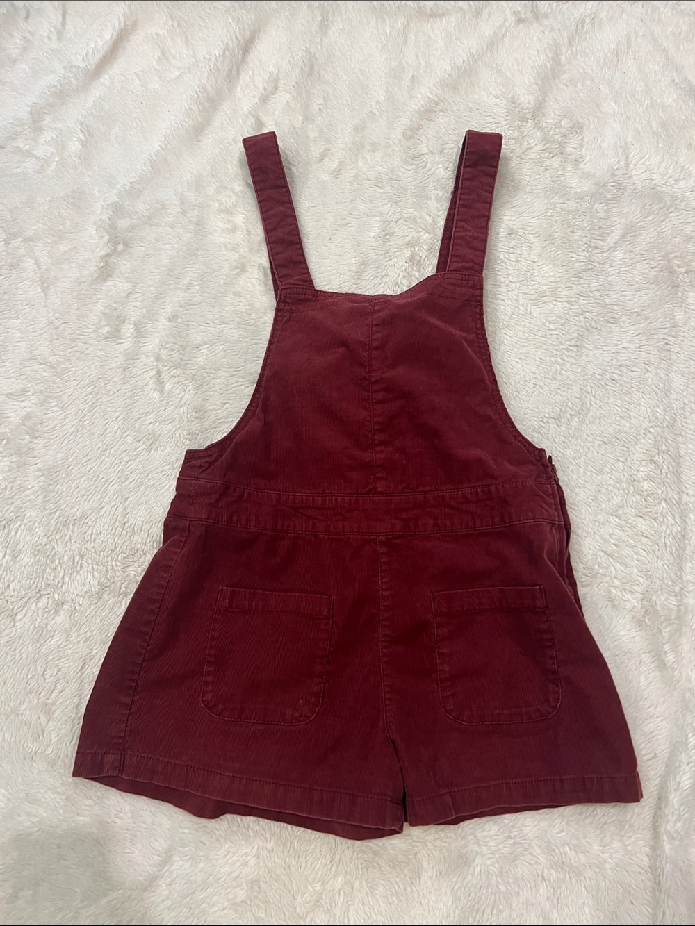 H&M Maroon Cord Short Overalls w/Pockets 6